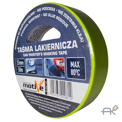 Лента малярная MOTIVE (зелёная 80с) 25 мм x 50 м